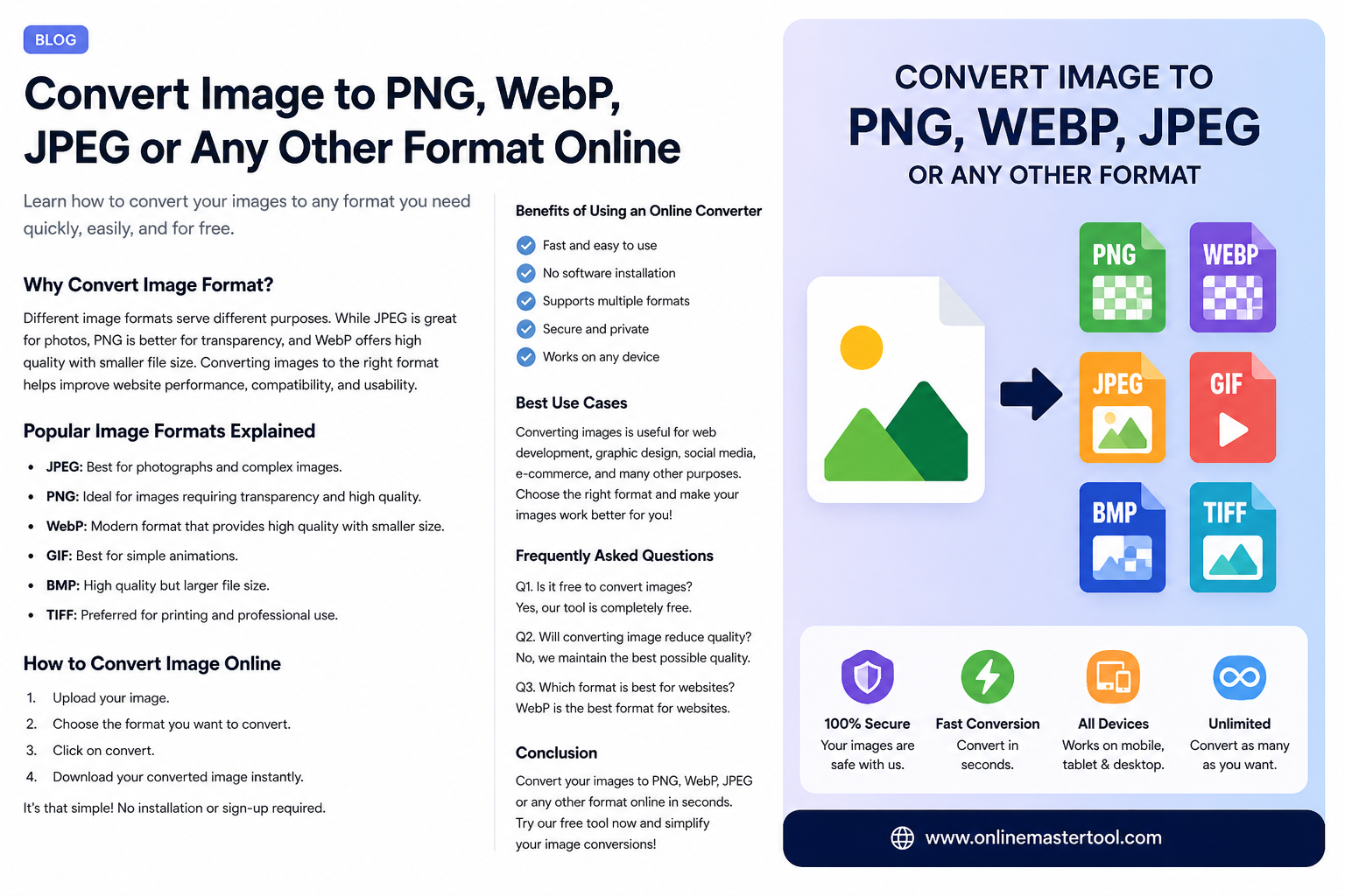 Compress Image online free with onlinemastertool